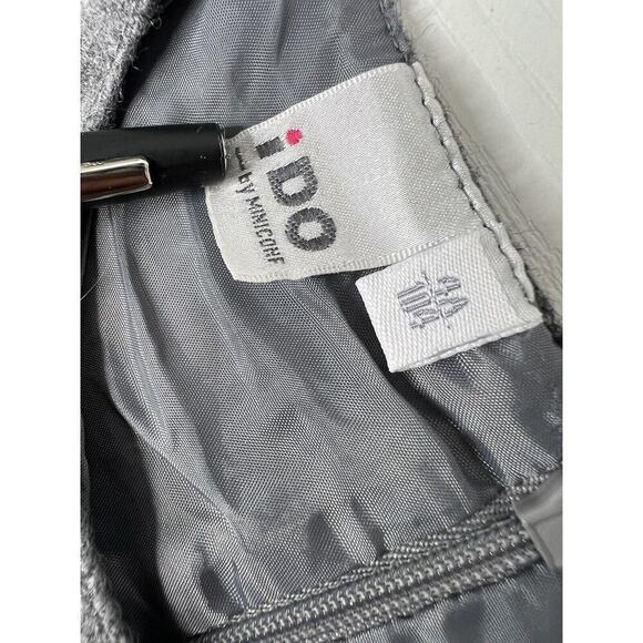 Girls Ido By Miniconf Plaid Wool Blend Dress Grey Plaid Bow 4T Short Sleeve NEW - Picture 3 of 6